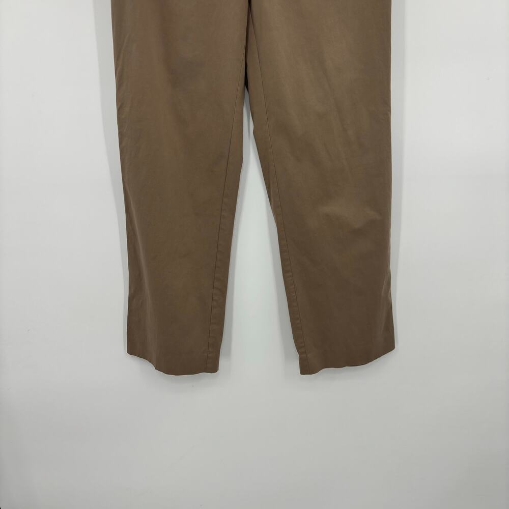 Talbots Petites Tan Mid Rise Straight Leg Pants Size 4P Minimalist Classic - Picture 6 of 13